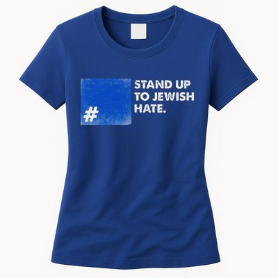 Stand Up To Jewish Hate Blue Square Support Israel  Womens T-Shirt