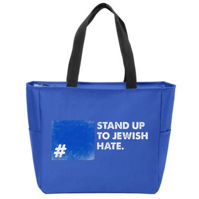 Stand Up To Jewish Hate Blue Square Support Israel  Zip Tote Bag