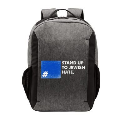 Stand Up To Jewish Hate Blue Square Support Israel  Vector Backpack