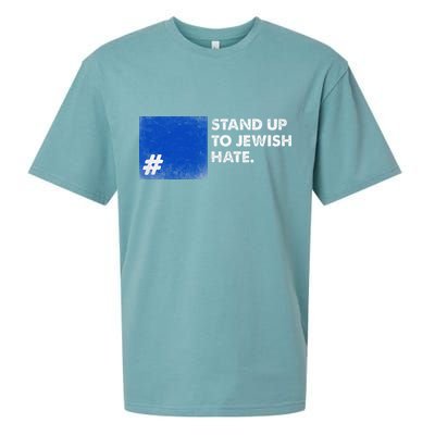 Stand Up To Jewish Hate Blue Square Support Israel  Sueded Cloud Jersey T-Shirt