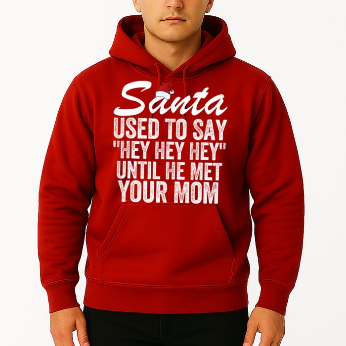 Santa Used To Say Hey Hey Hey Until He Met Your Mom Hoodie