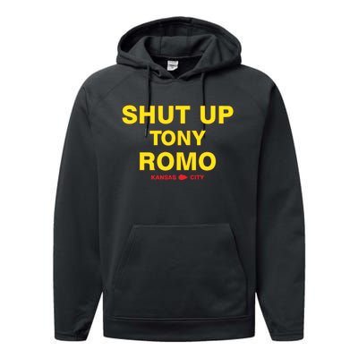 Shut Up Tony Romo Kansas City Performance Fleece Hoodie