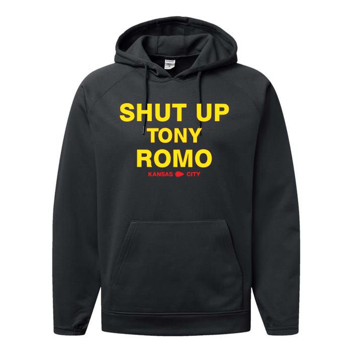 Shut Up Tony Romo Kansas City Performance Fleece Hoodie