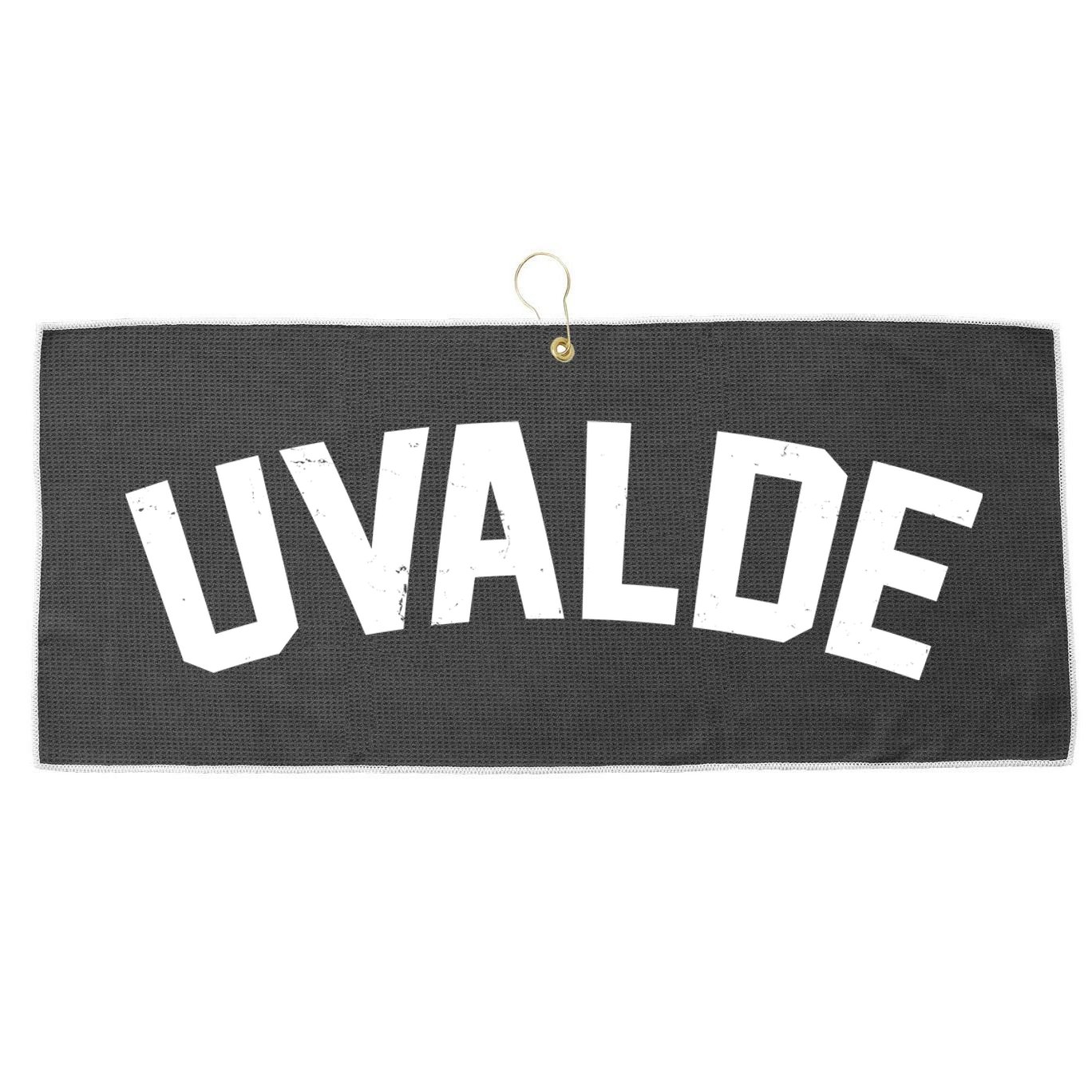 Support Uvalde Texas Strong Large Microfiber Waffle Golf Towel