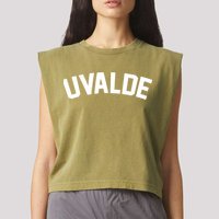 Support Uvalde Texas Strong Garment-Dyed Women's Muscle Tee