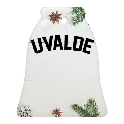 Support Uvalde Texas Strong Ceramic Bell Ornament