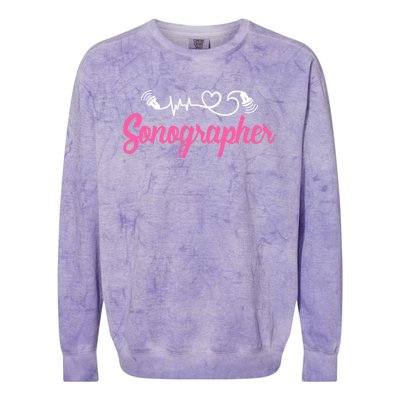 Sonographer Ultrasound Tech Sonography Technician Novelty Gift Colorblast Crewneck Sweatshirt