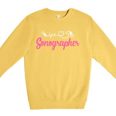 Sonographer Ultrasound Tech Sonography Technician Novelty Gift Premium Crewneck Sweatshirt