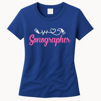 Sonographer Ultrasound Tech Sonography Technician Novelty Gift Womens T-Shirt