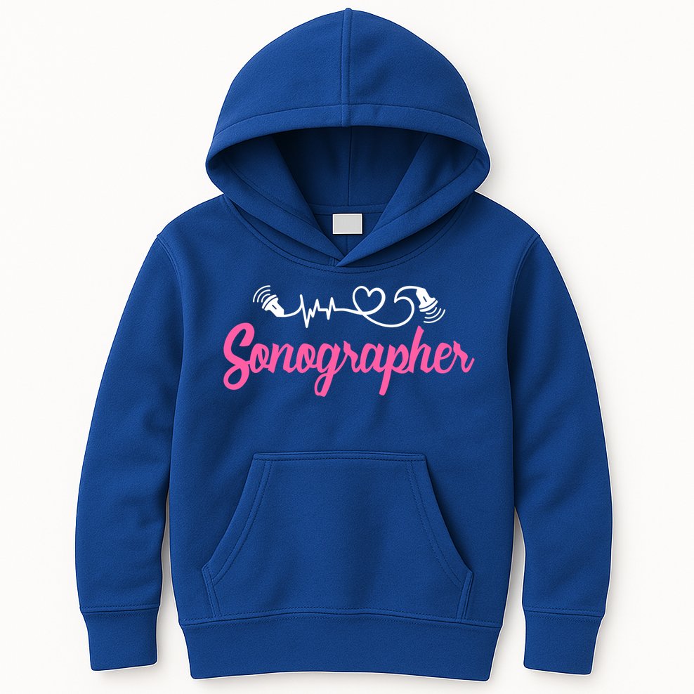 Sonographer Ultrasound Tech Sonography Technician Novelty Gift Kids Hoodie