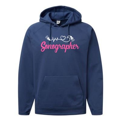 Sonographer Ultrasound Tech Sonography Technician Novelty Gift Performance Fleece Hoodie