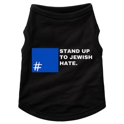 Stand Up To Jewish Hate Blue Square Support Israel  Doggie Tank