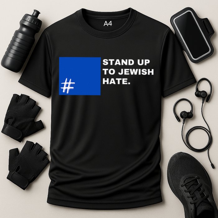Stand Up To Jewish Hate Blue Square Support Israel  Performance Shirt
