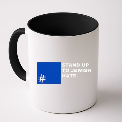 Stand Up To Jewish Hate Blue Square Support Israel  Mug