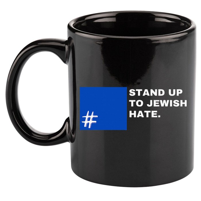 Stand Up To Jewish Hate Blue Square Support Israel  11oz C Handle Ceramic Mug