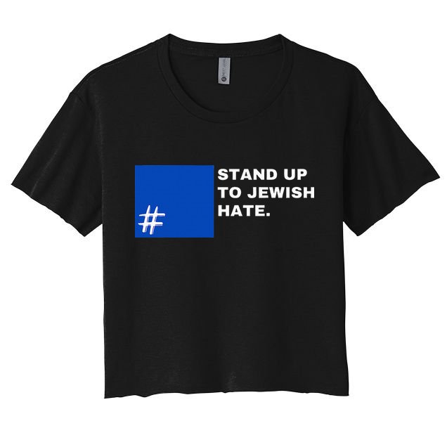Stand Up To Jewish Hate Blue Square Support Israel  Crop Top