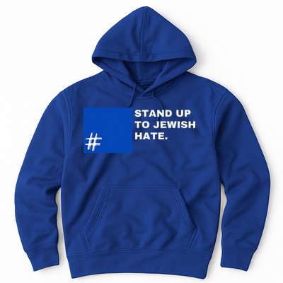Stand Up To Jewish Hate Blue Square Support Israel  Hoodie