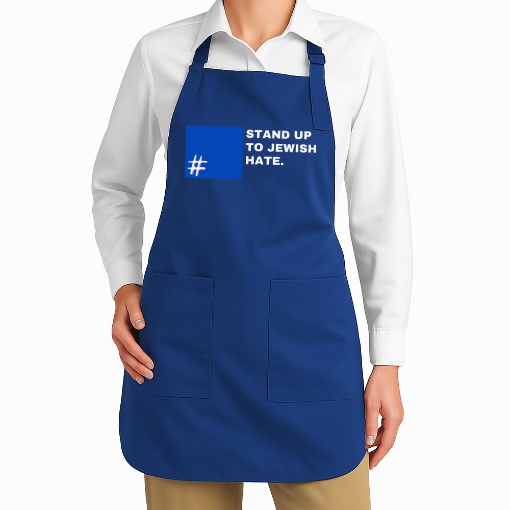 Stand Up To Jewish Hate Blue Square Support Israel  Apron