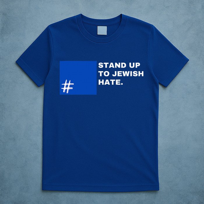 Stand Up To Jewish Hate Blue Square Support Israel  T-Shirt
