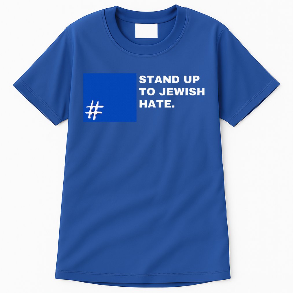 Stand Up To Jewish Hate Blue Square Support Israel  Tall T-Shirt