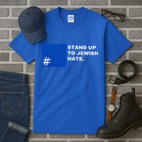 Stand Up To Jewish Hate Blue Square Support Israel  Tall T-Shirt