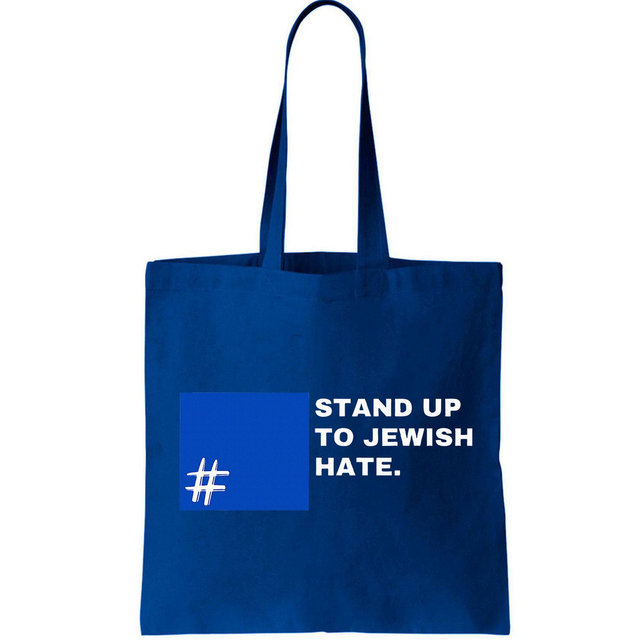 Stand Up To Jewish Hate Blue Square Support Israel  Bag