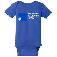 Stand Up To Jewish Hate Blue Square Support Israel  Baby Bodysuit
