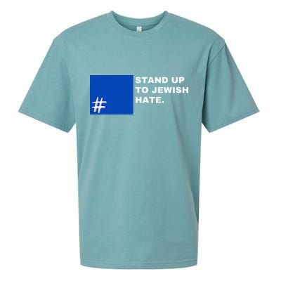 Stand Up To Jewish Hate Blue Square Support Israel  Sueded Cloud Jersey T-Shirt