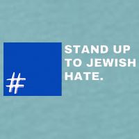 Stand Up To Jewish Hate Blue Square Support Israel  Sueded Cloud Jersey T-Shirt