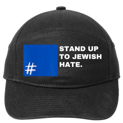 Stand Up To Jewish Hate Blue Square Support Israel 7-Panel Snapback Hat