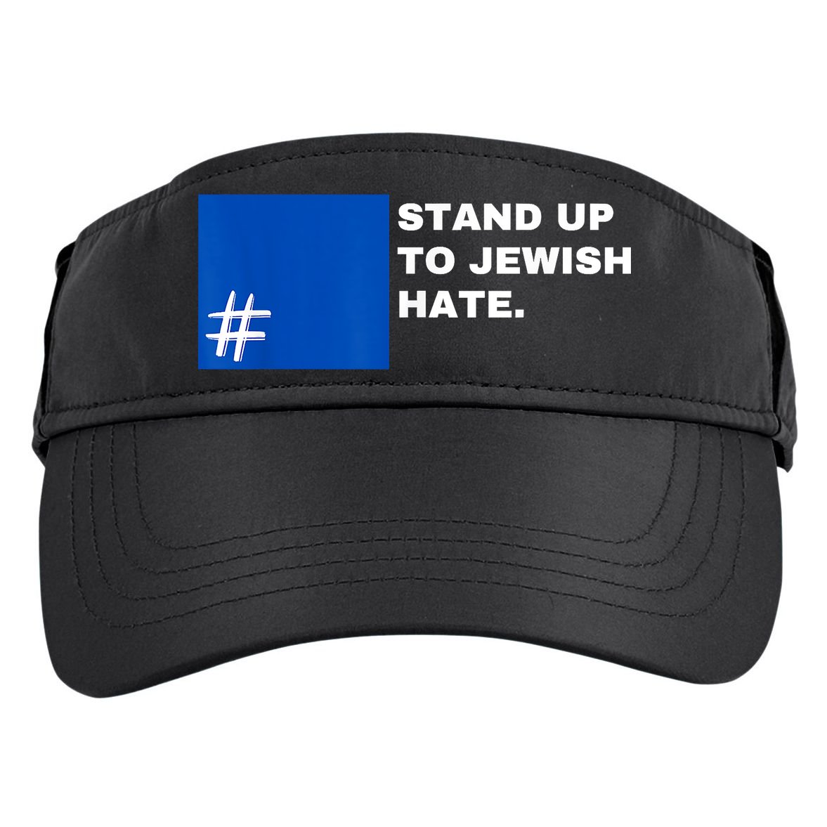 Stand Up To Jewish Hate Blue Square Support Israel Adult Drive Performance Visor
