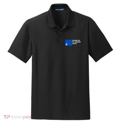 Stand Up To Jewish Hate Blue Square Support Israel Dry Zone Grid Polo