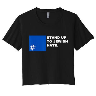Stand Up To Jewish Hate Blue Square Support Israel Crop Top