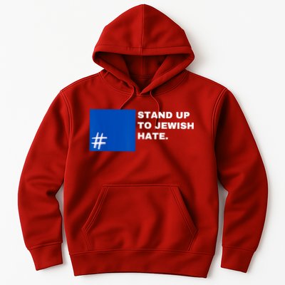 Stand Up To Jewish Hate Blue Square Support Israel Hoodie