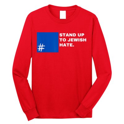 Stand Up To Jewish Hate Blue Square Support Israel Long Sleeve Shirt