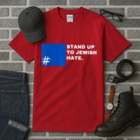 Stand Up To Jewish Hate Blue Square Support Israel Tall T-Shirt