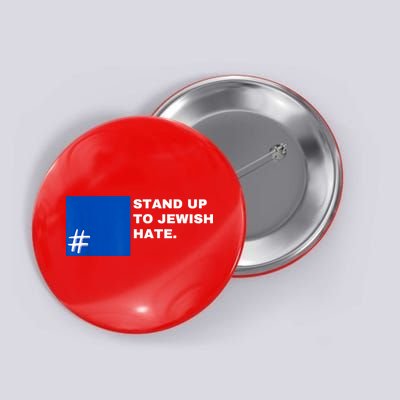 Stand Up To Jewish Hate Blue Square Support Israel Button