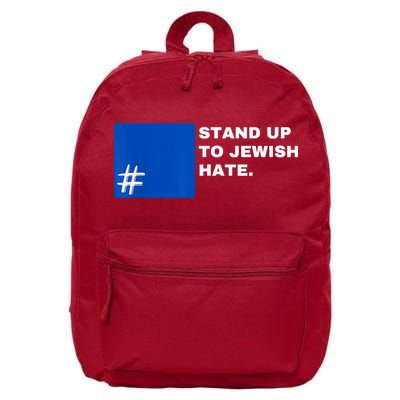 Stand Up To Jewish Hate Blue Square Support Israel 16 in Basic Backpack