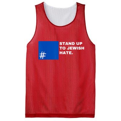 Stand Up To Jewish Hate Blue Square Support Israel Mesh Reversible Basketball Jersey Tank
