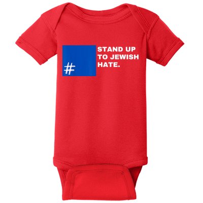 Stand Up To Jewish Hate Blue Square Support Israel Baby Bodysuit