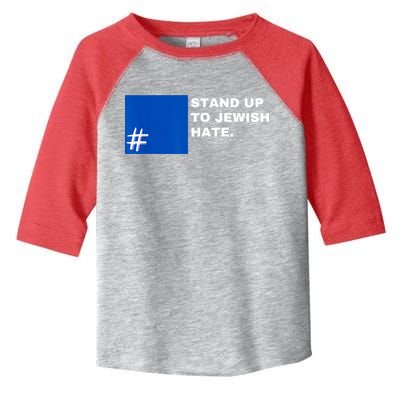 Stand Up To Jewish Hate Blue Square Support Israel Toddler Fine Jersey T-Shirt