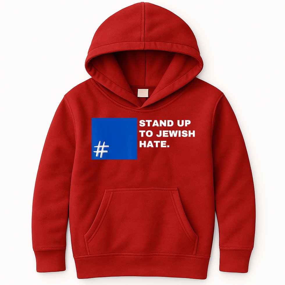 Stand Up To Jewish Hate Blue Square Support Israel Kids Hoodie
