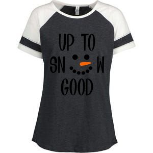 Snow Up To Snow Good Winter Gift Enza Ladies Jersey Colorblock Tee