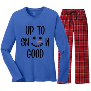 Snow Up To Snow Good Winter Gift Women's Long Sleeve Flannel Pajama Set 