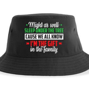 Sleep Under The Tree Cause We All Know I'm The Gift In The Family Christmas Sustainable Bucket Hat