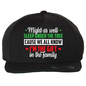 Sleep Under The Tree Cause We All Know I'm The Gift In The Family Christmas Wool Snapback Cap