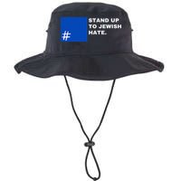 Stand Up To Jewish Hate Blue Square Support Israel   Bucket Hat