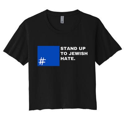 Stand Up To Jewish Hate Blue Square Support Israel   Crop Top