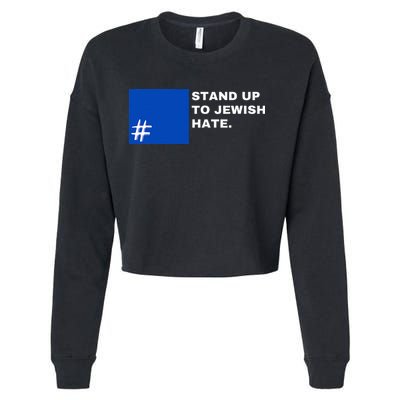 Stand Up To Jewish Hate Blue Square Support Israel   Cropped Pullover Crew