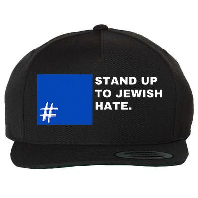 Stand Up To Jewish Hate Blue Square Support Israel   Wool Snapback Cap